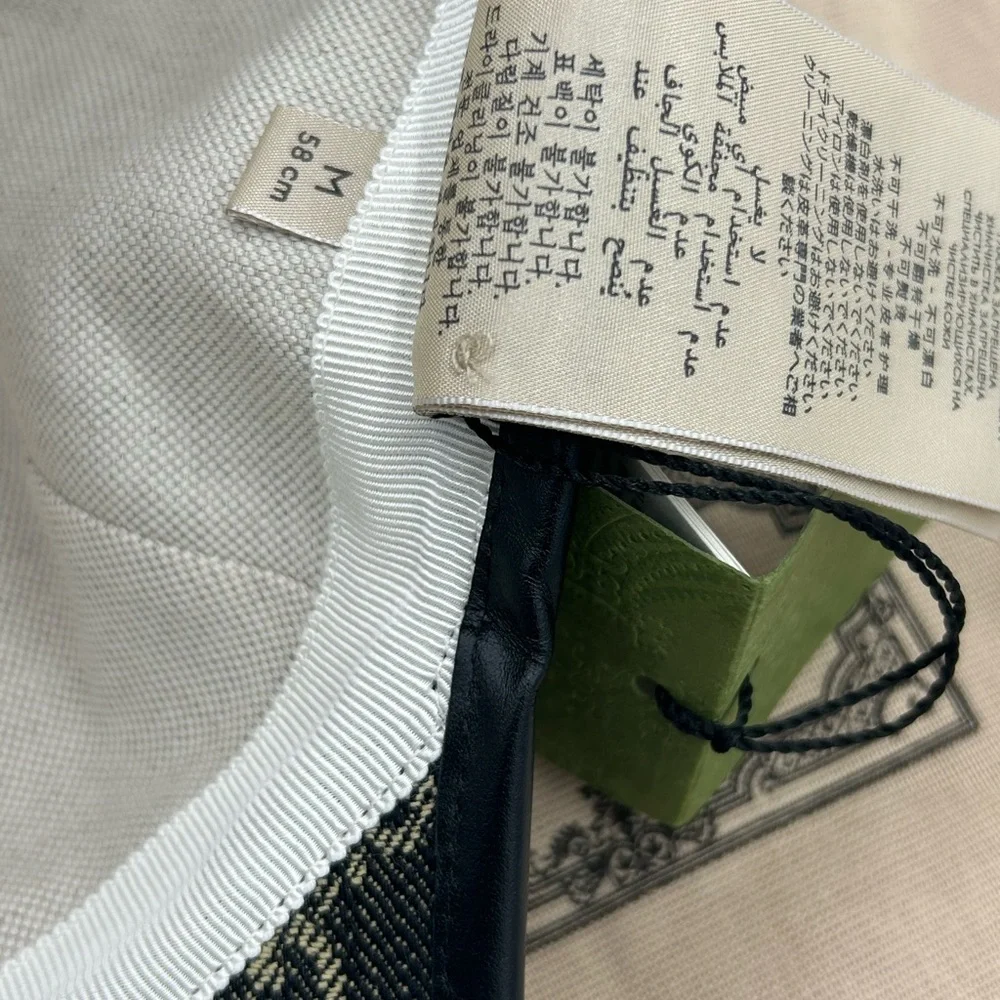 Gucci Black & Beige GG Monogram Baseball Cap